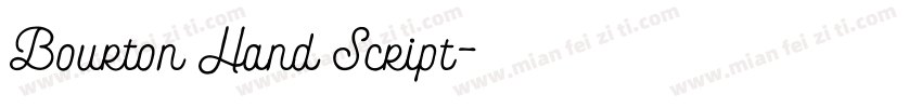 Bourton Hand Script字体转换